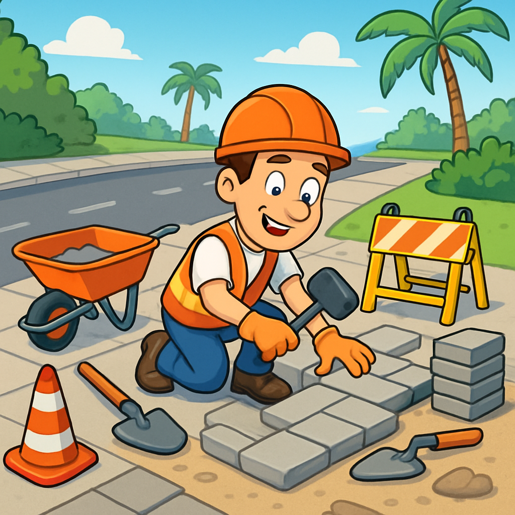 Ремонт тротуаров на Кипре