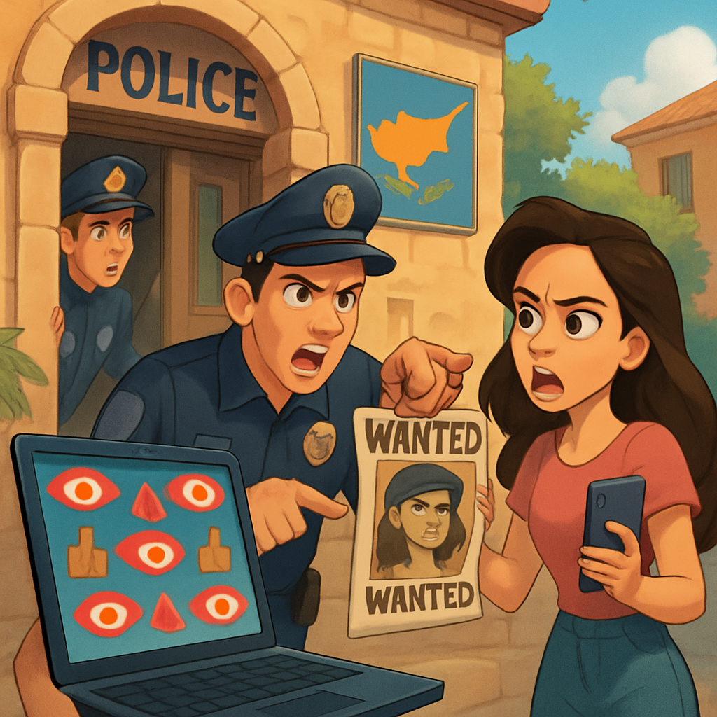 On Cyprus, blogger Annie Alexui is being sought for violation of the law on "personal data processing, distribution of fake news, and harassment