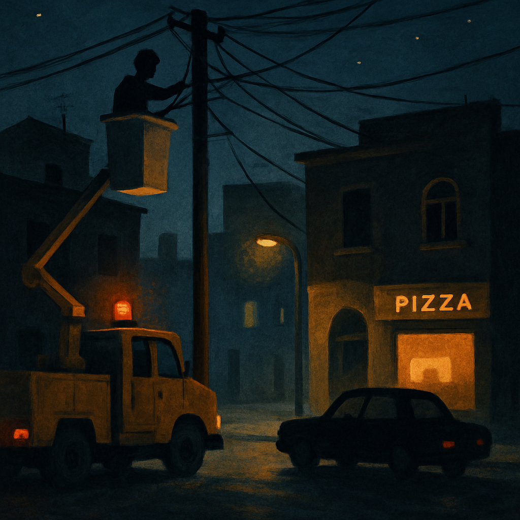 Due to a network accident, some areas of Nicosia were left without electricity this evening