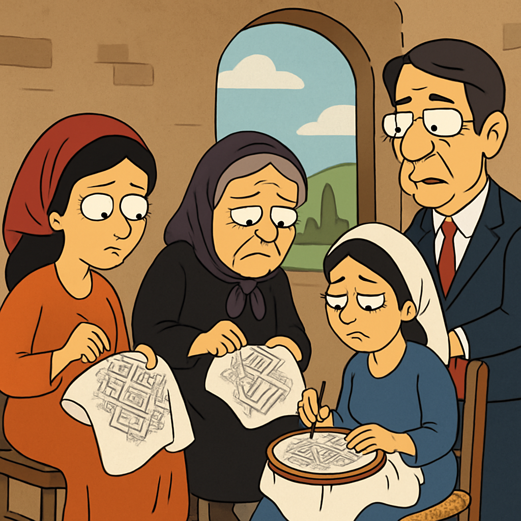 Женщины, занимающиеся традиционным искусством вышивания в Лефкаре, рассказали президенту Кипра, что, несмотря на то, что это ремесло признано наследием ЮНЕСКО, традиция по-прежнему находится под угрозой исчезновения