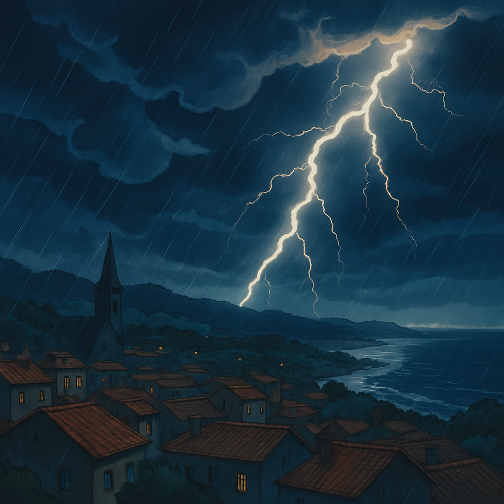 The storm arrived late on Wednesday evening and swept across western France before moving southeast towards the Mediterranean coast and Corsica