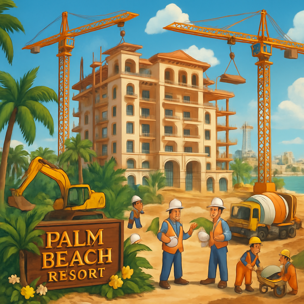 The Palm Beach Resort project, the largest investment currently being implemented in Larnaca, is expected to be completed in October 2026