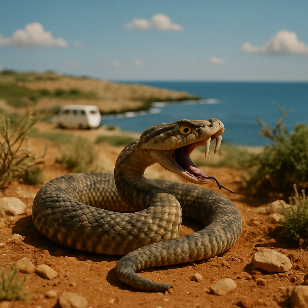The most dangerous snake of Cyprus was spotted in Ayia Napa (Cape Greco)