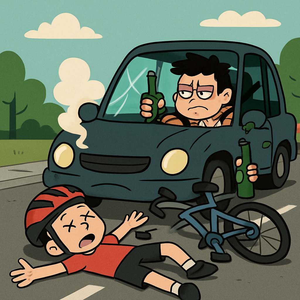 Сообщается, что 26-летний водитель, который насмерть сбил велосипедиста, по свидетельствам, находился в состоянии алкогольного и наркотического опьянения и двигался с превышением скорости