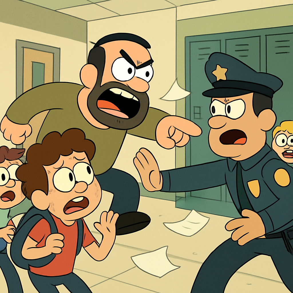 В одной из школ Пафоса после ссоры между учениками отец одного из них ворвался в школу, устроив беспорядки