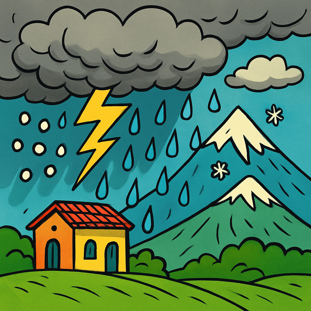 On Wednesday in Cyprus, it will be predominantly cloudy with occasional rain and isolated thunderstorms, hail is possible during storms, and snow is expected in high mountainous areas