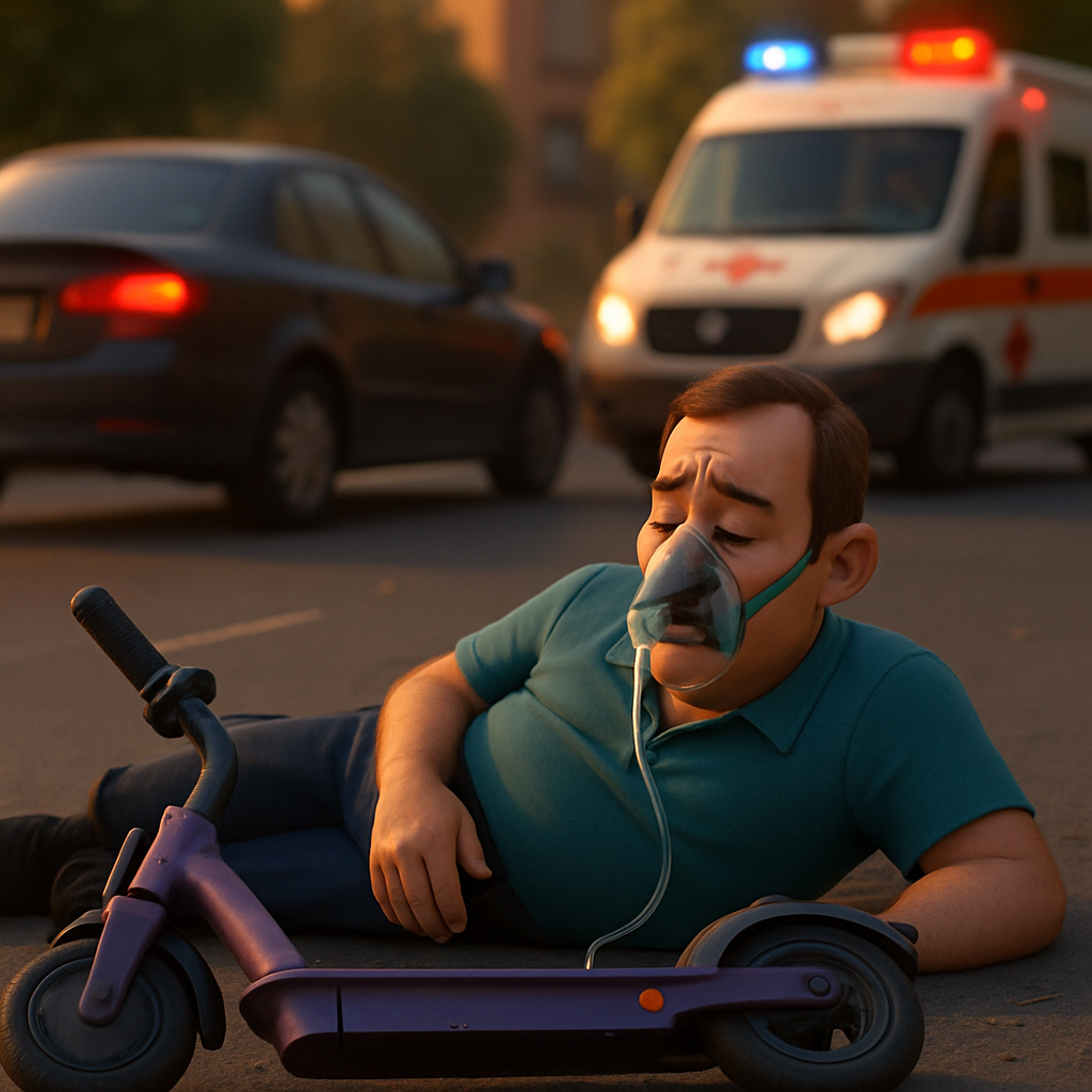 Вчера в Никосии произошло серьезное ДТП, в результате которого 48-летний мужчина, управлявший самокатом, находится в критическом состоянии