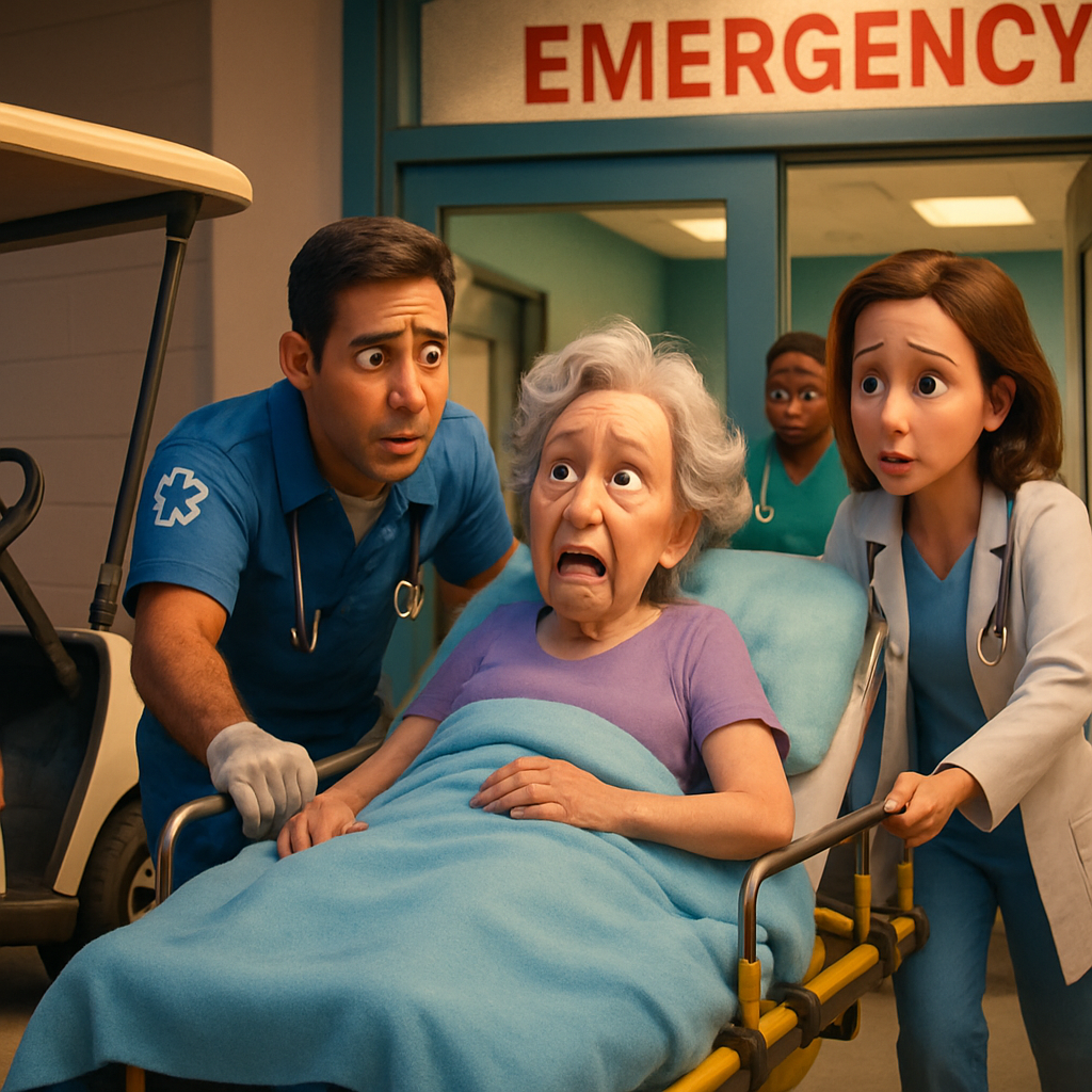 79-летняя женщина доставлена в больницу Пафоса после падения с машины для гольфа