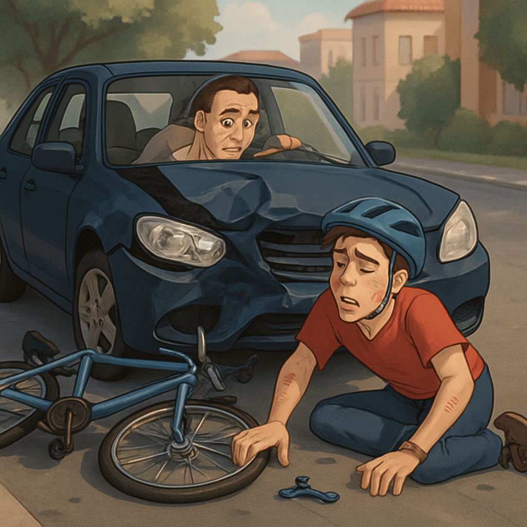 В Лимассоле автомобиль сбил велосипедиста