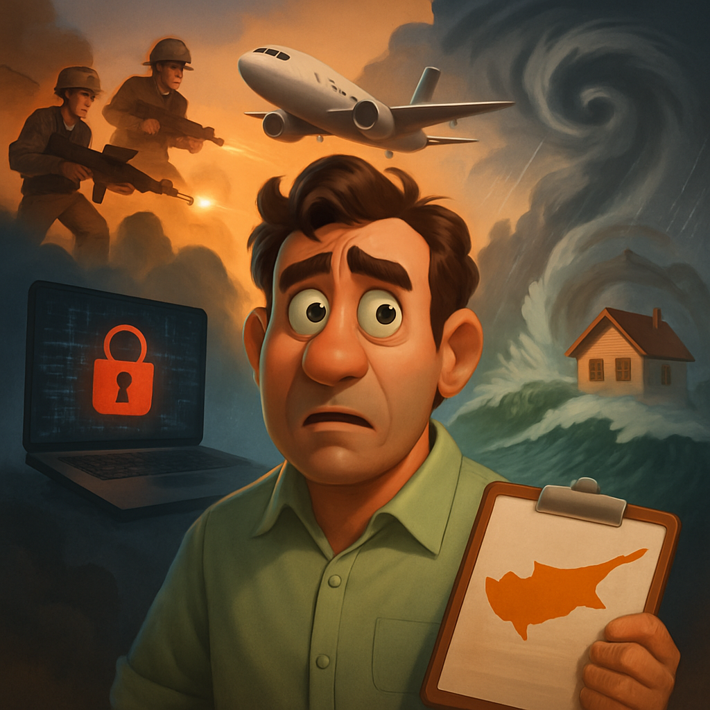 A new survey showed that 80% of Cypriots are most concerned about armed conflicts, 77% about terrorism, 80% about natural disasters related to climate change, 70% about cyber attacks, and 86% about uncontrolled migration