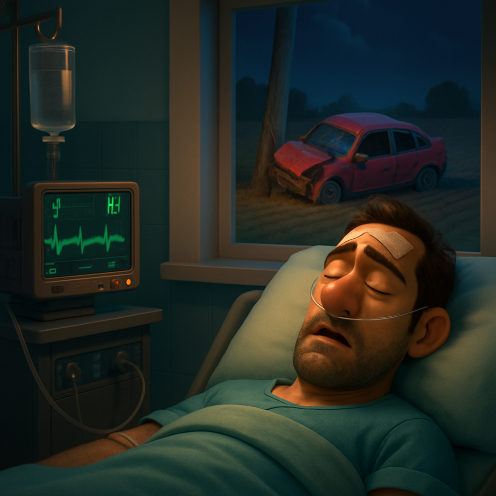 Житель Пафоса, получивший травмы в результате ДТП сегодня ночью, находится в критическом состоянии в больнице Никосии