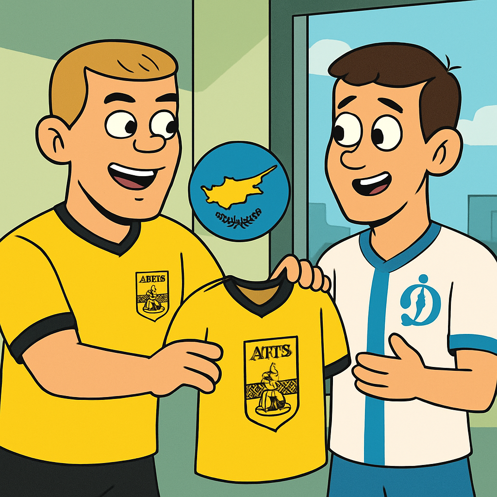 Александр Кокорин подарил динамовцу Тюкавину майки «Ариса» и призвал его к переезду на Кипр