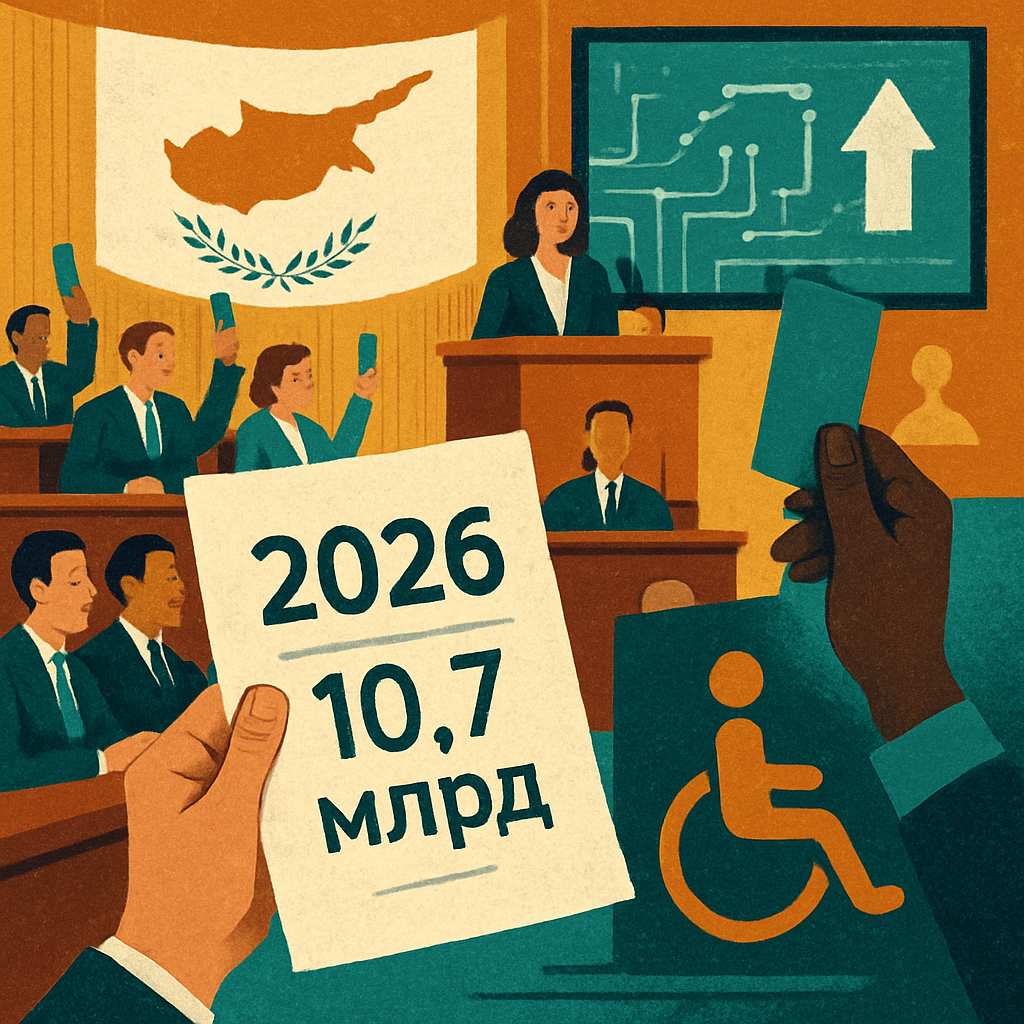 Парламент Кипра принял госбюджет на 2026 год в размере 10,7 млрд евро, одобрив стратегию, которая делает ставку на цифровую трансформацию и социальное обеспечение