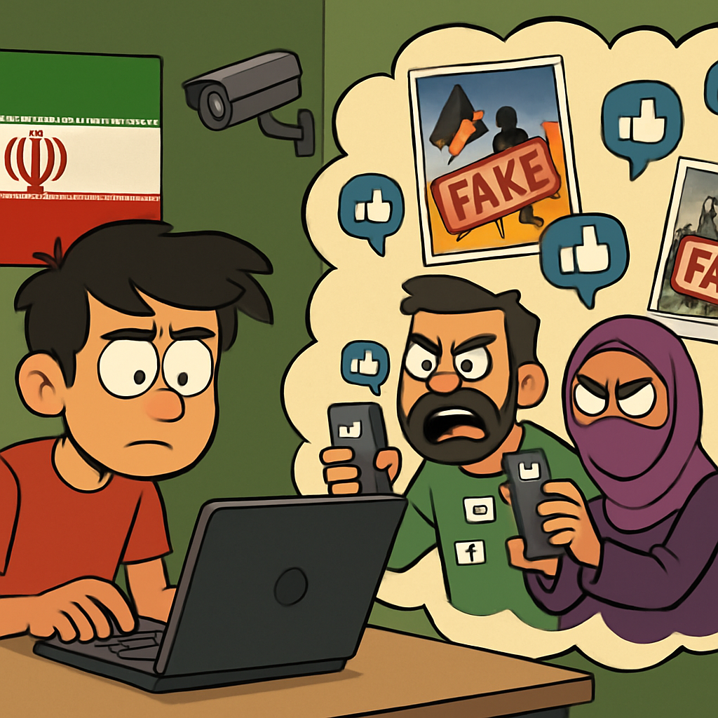 The shutdown of online discourse within Iran has allowed both the government and its critics to flood social media outside the country with disinformation campaigns and fake images
