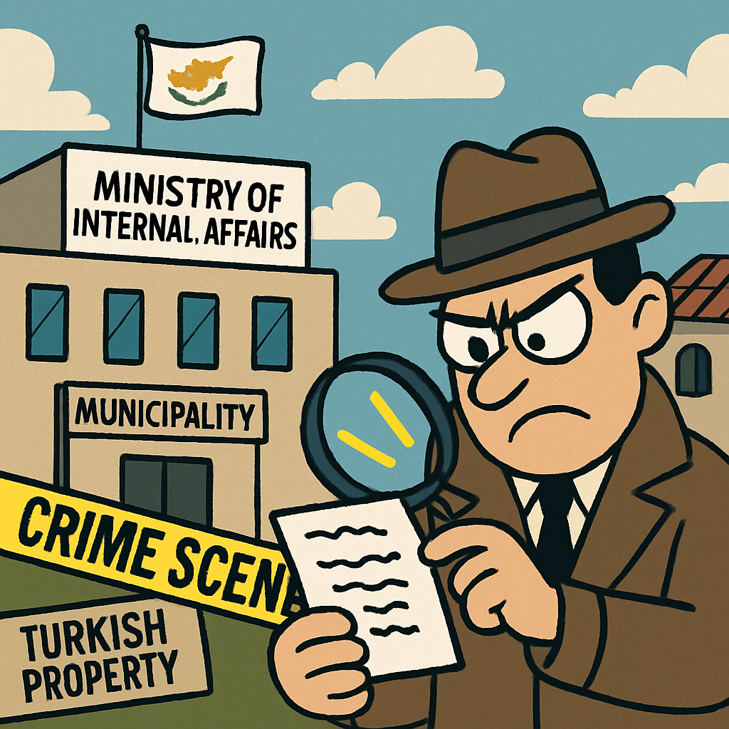 The Ministry of Internal Affairs confirmed the criminal investigation in Paphos regarding the management of Turkish Cypriot property