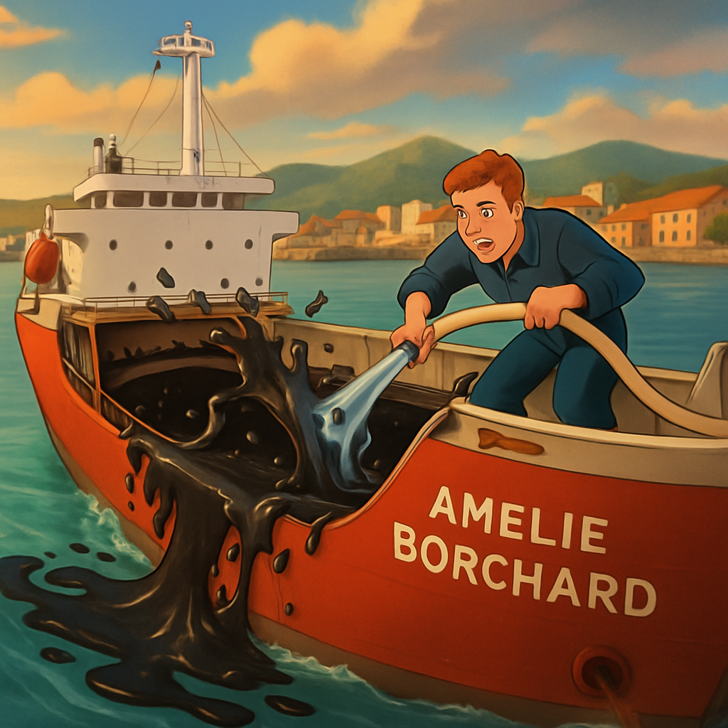 В Лимассоле судно AMELIE BORCHARD сражается с разлитым мазутом в трюме, едва не устраивая экологическое загрязнение