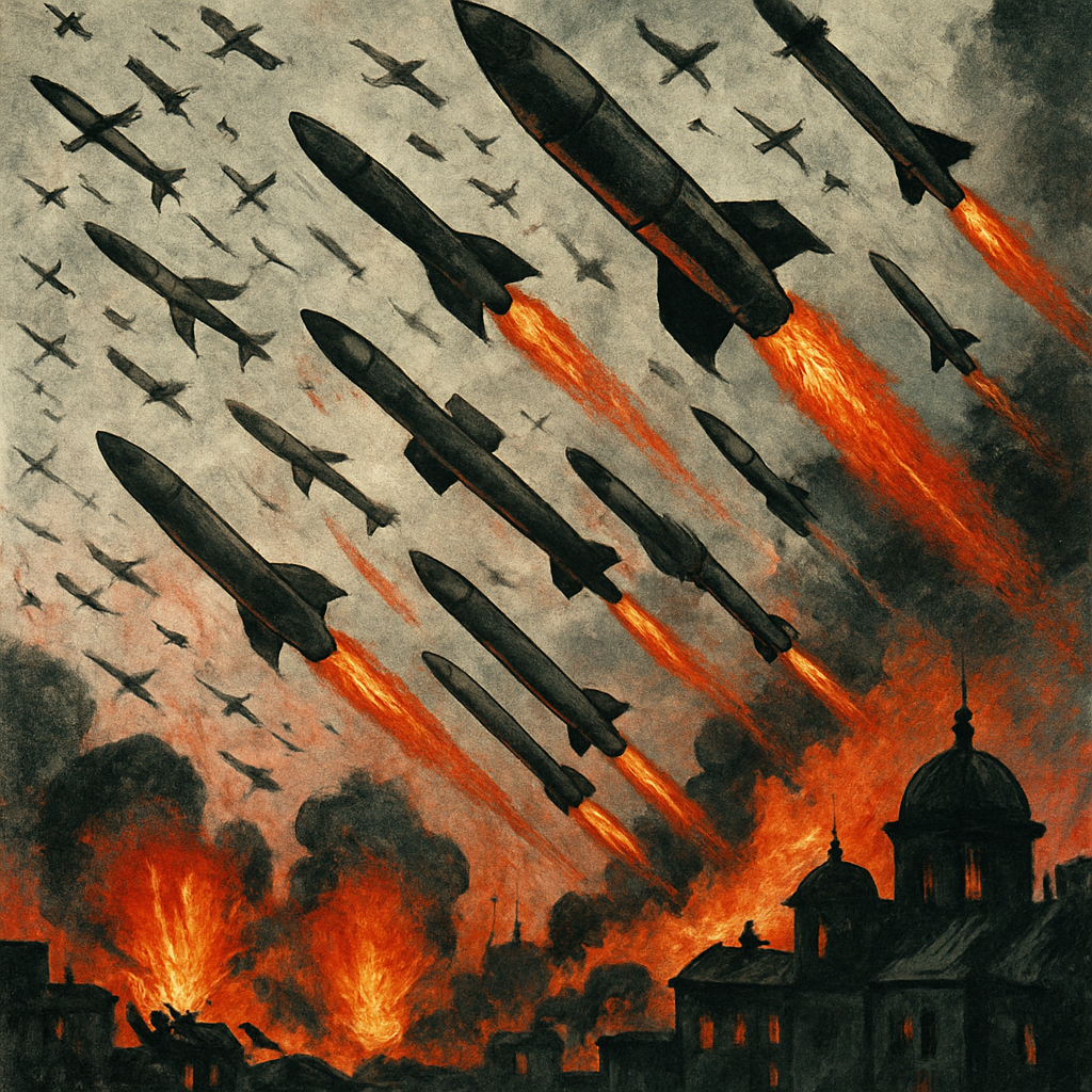 Russia fired 300 drones, 18 ballistic missiles and seven crise missiles at Ukraine, killing at least four people and injuring a dozen others