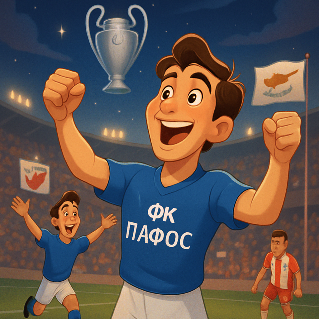 ФК ПАФОС вчера победил по итогам двух встреч Сербскую Цервену Звезду и прошёл в лигу чемпионов UEFA