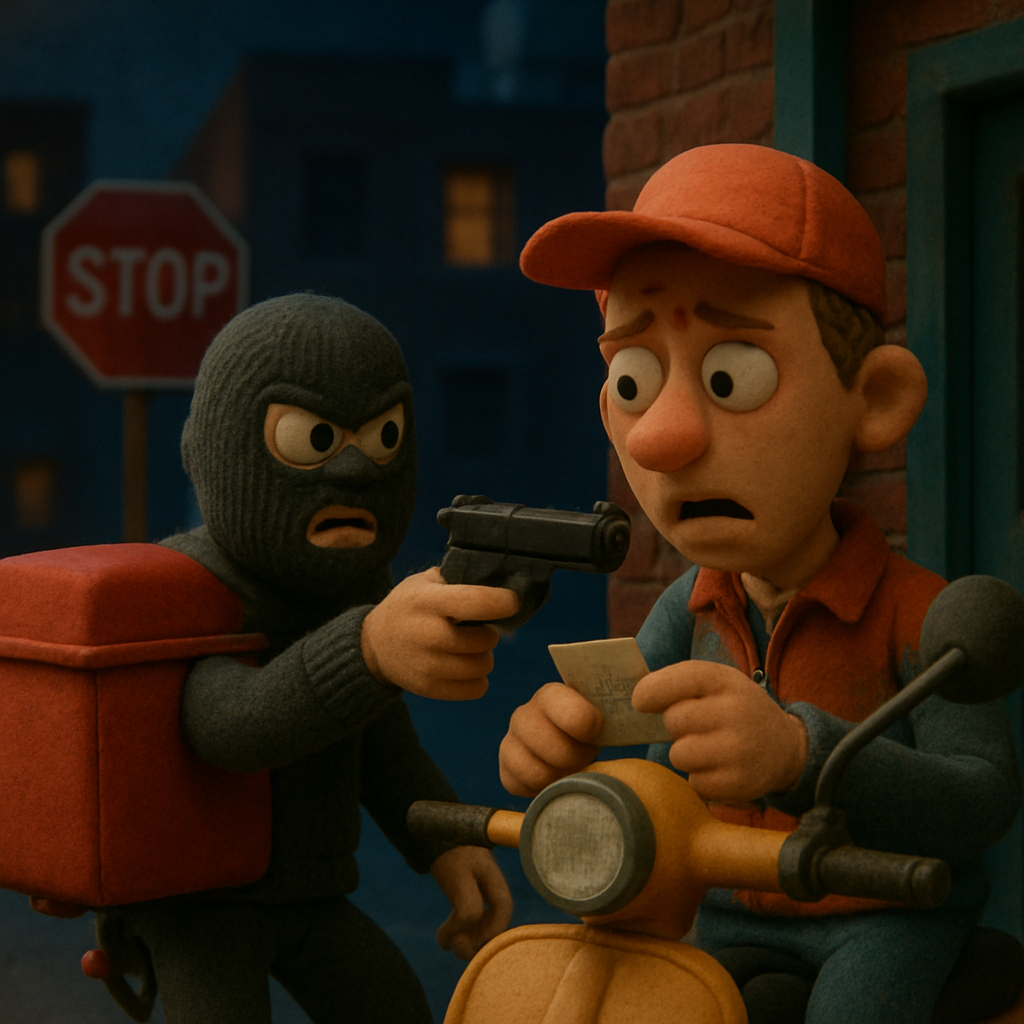 В Никосии ограбили водителя доставки, который остановился, чтобы уточнить адрес, по которому он должен был доставить еду