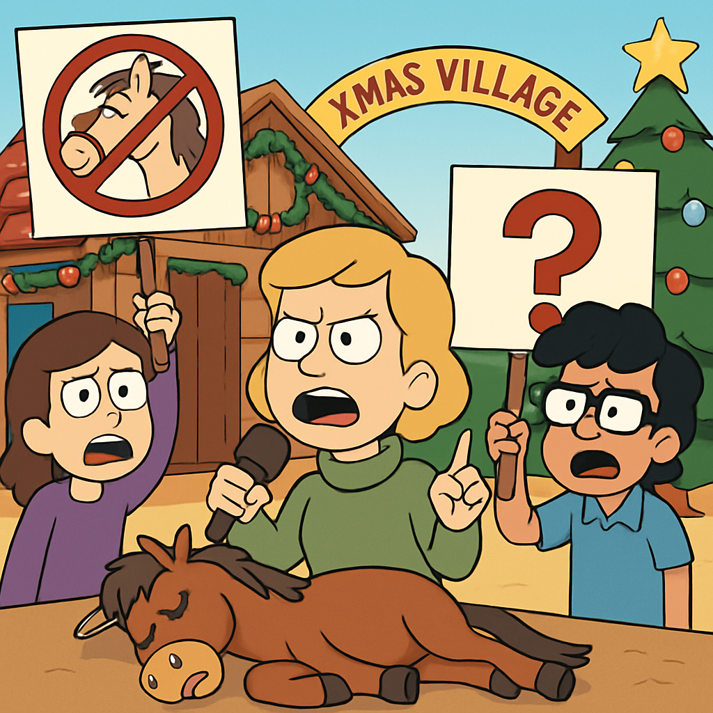 Animal advocates are calling for an investigation into the death of a pony that died during events at one of the Christmas villages in Cyprus