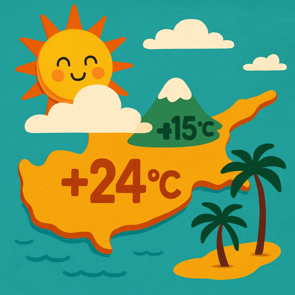 В четверг на Кипре будет преимущественно хорошая погода