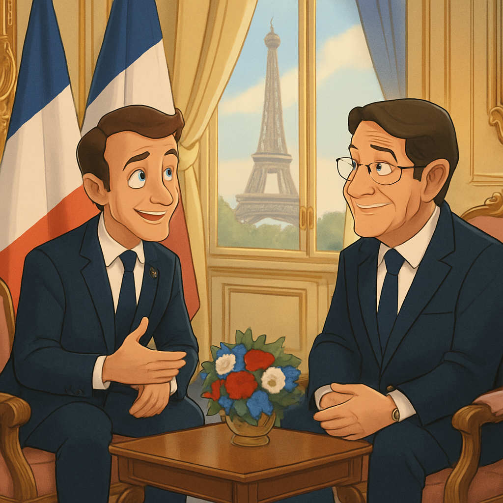 The President of Cyprus held a closed meeting in Paris with the President of France
