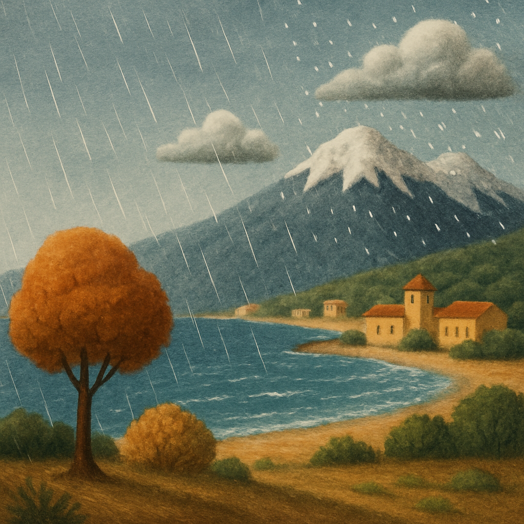 On Wednesday in Cyprus, there will be rain, and snow is possible in the mountains