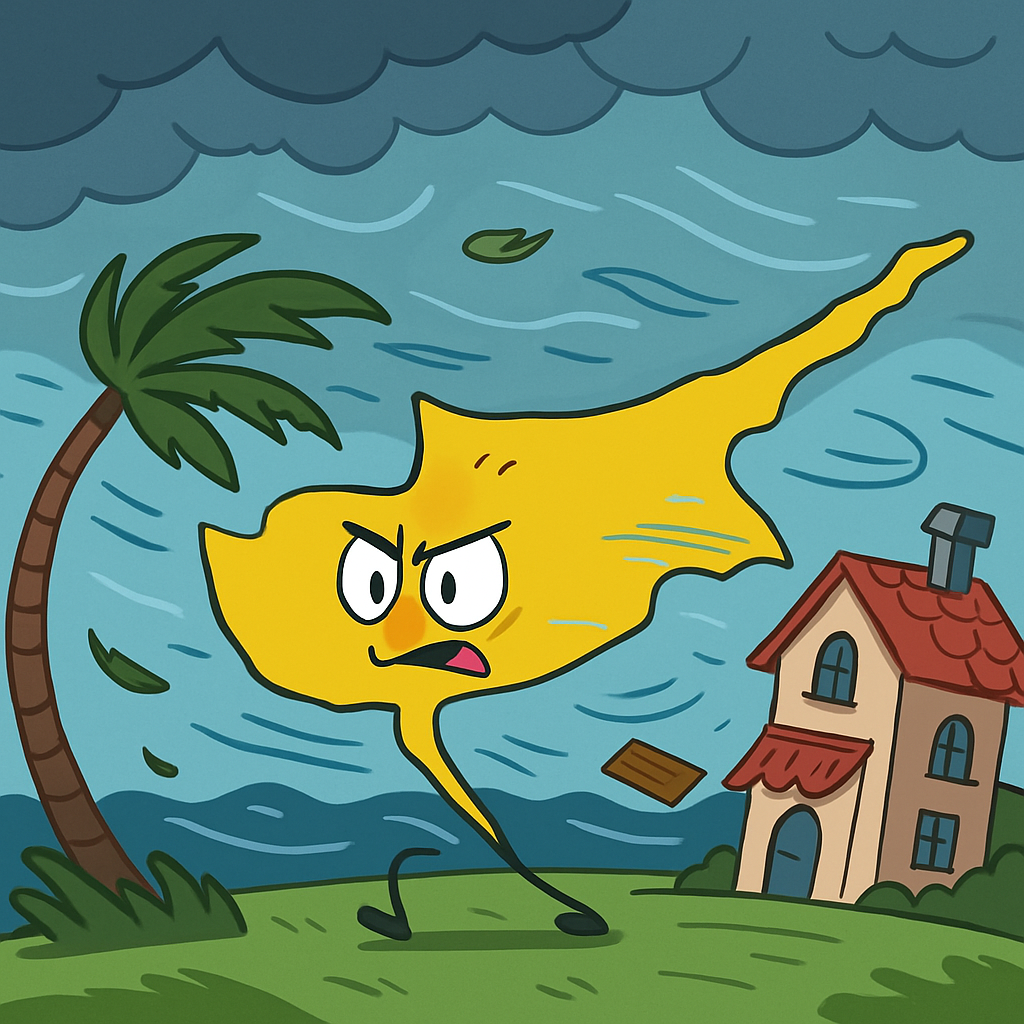 Today, a 'yellow' weather warning is in effect in Cyprus until 16:00 due to very strong winds