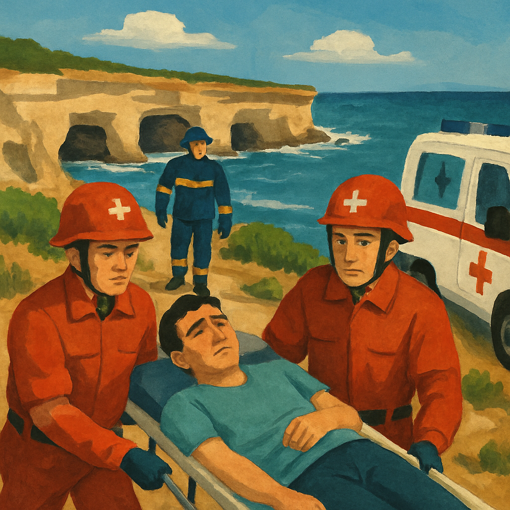 Один человек доставлен в больницу после падения в районе морских пещер Айя-Напы