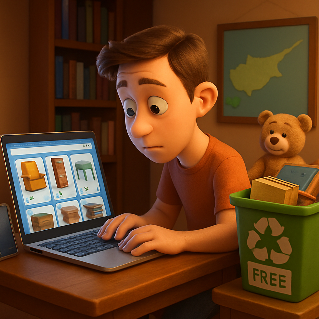 На Кипре на двух известных онлайн-платформах обнаружились товары, от мебели до книг, которые были бесплатно получены в «зеленых точках» якобы нуждающимися лицами