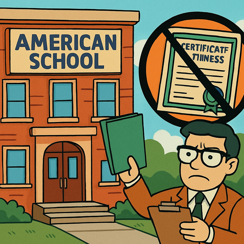 Министерство образования заявило, что Американская частная школа в Лимассоле нарушает закон о частных школах, не предоставив обязательные сертификаты пригодности своих зданий