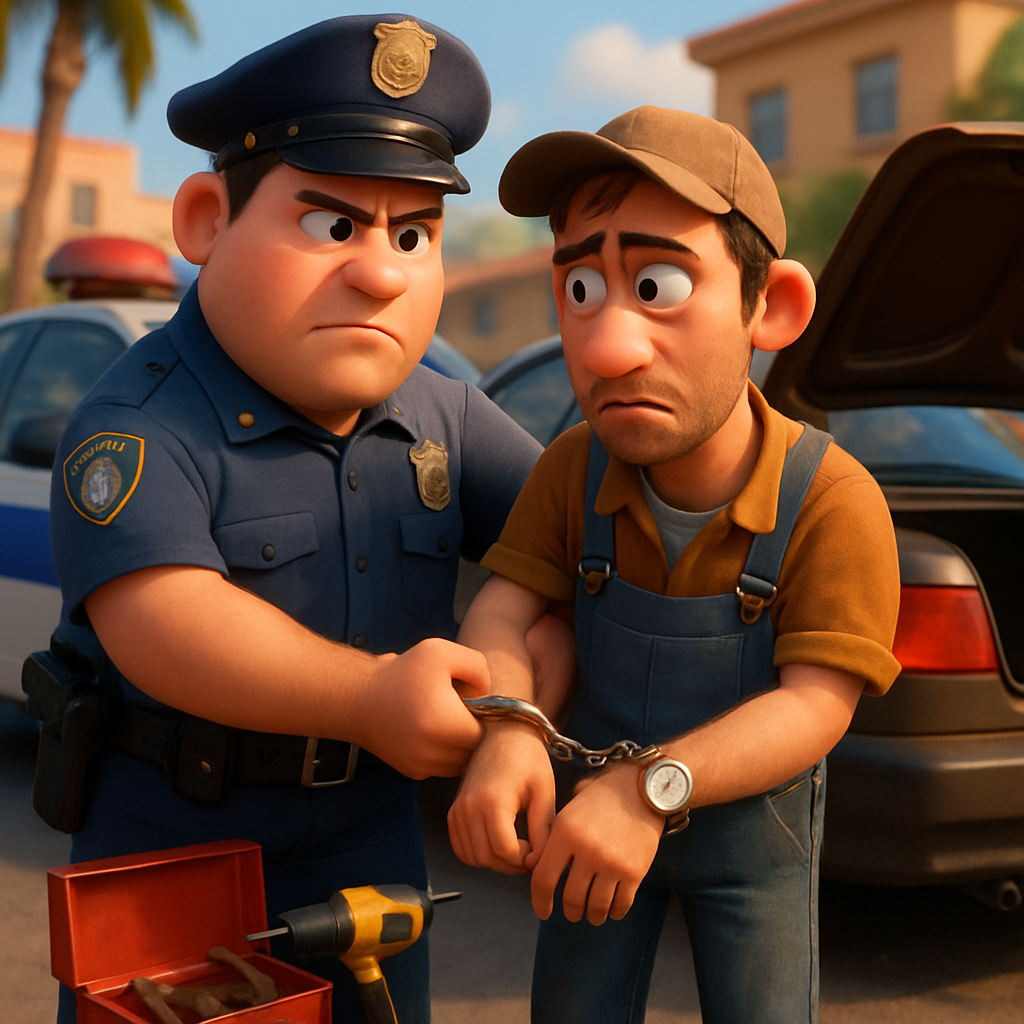 Полиция арестовала мужчину за кражу инструментов и часов из автомобиля в Лимассоле