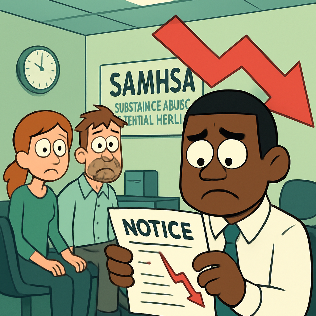 Notices went out late Tuesday to more than 2,000 programs nationwide that will be affected by budget slashing at the Substance Abuse and Mental Health Services Administration