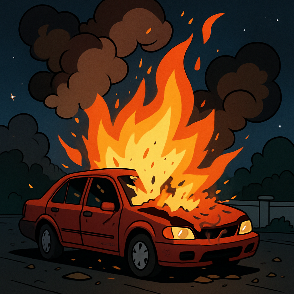 Сегодня ночью в Ларнаке (Арадипу) взорвалась машина