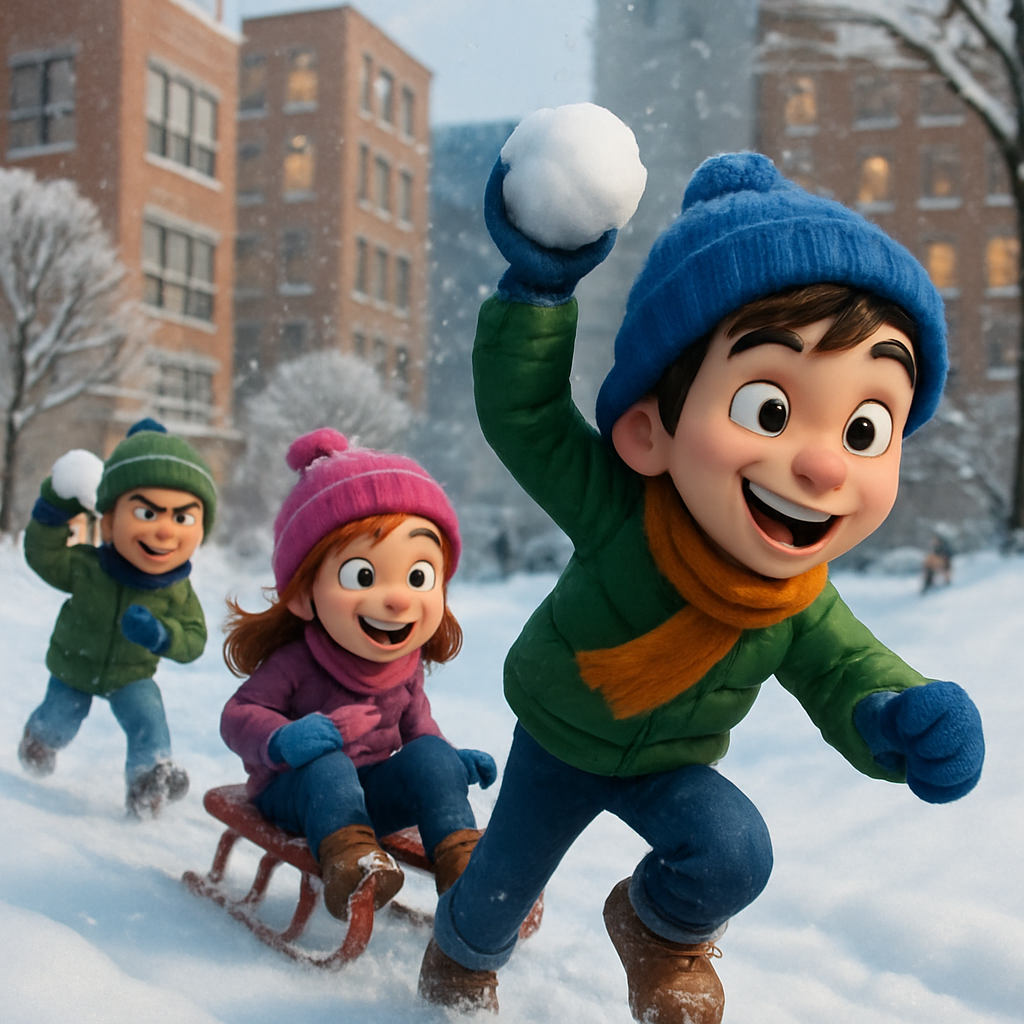 Some children skipped remote classes in city schools in favor of activities they felt were more important: sledding and snowball fights