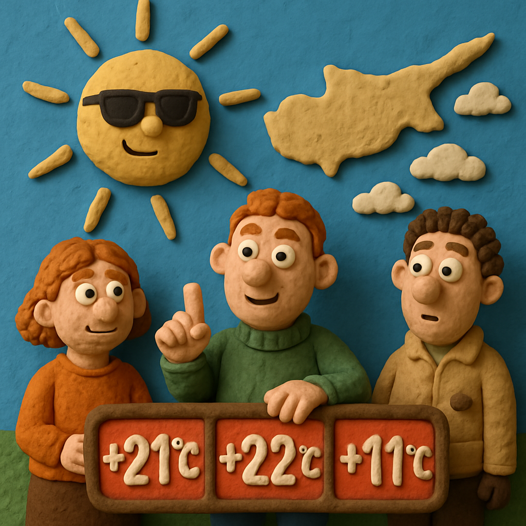 Температура воздуха сегодня на Кипре поднимется до +21С в глубине страны, около +22С вдоль побережья и +11С в горных районах