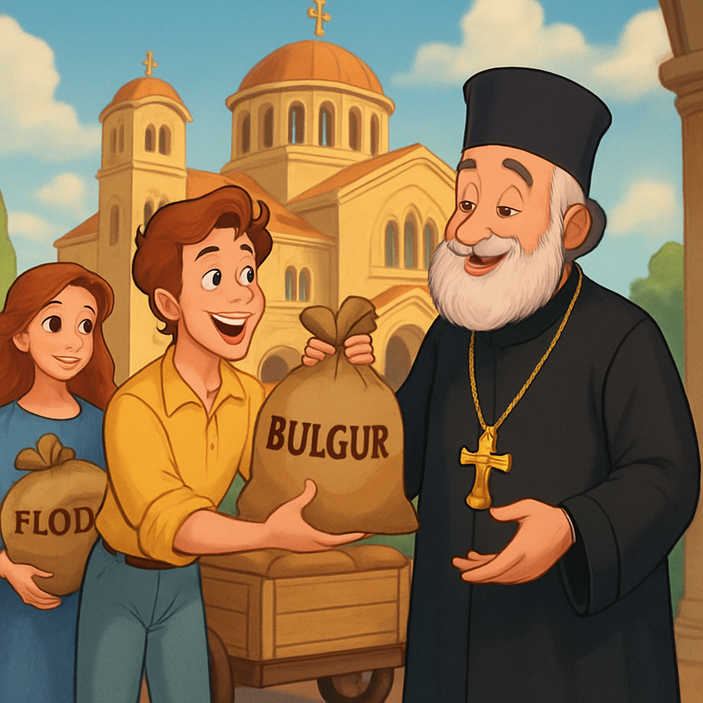 Кипрские производители зерна передали 10 тонн булгура и 10 тонн муки в дар Церкви Кипра