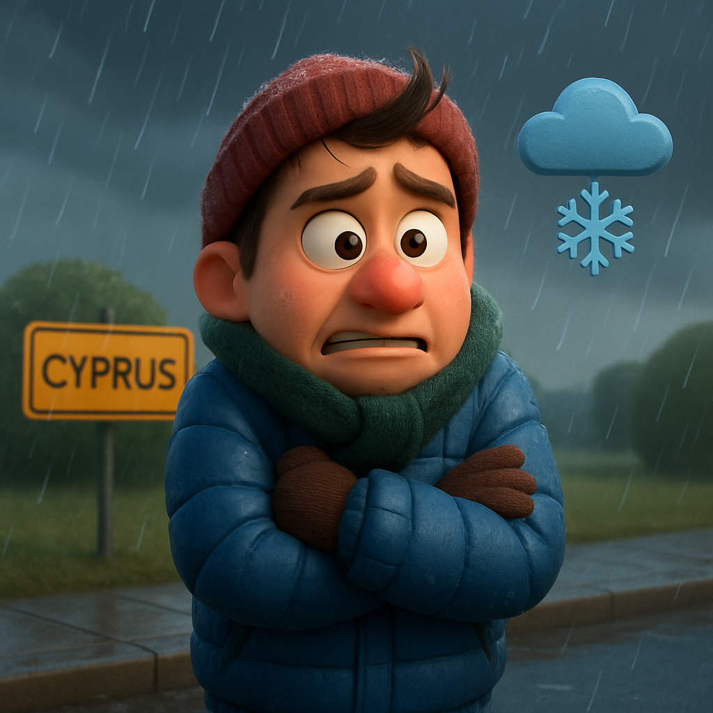 Para el viernes, la temperatura en Chipre caerá por debajo de los valores estacionales promedio