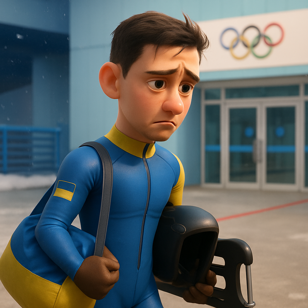 Disqualified Ukrainian skeleton racer Vladyslav Heraskevych said, “This is price of our dignity” as he left the Olympics before his first run