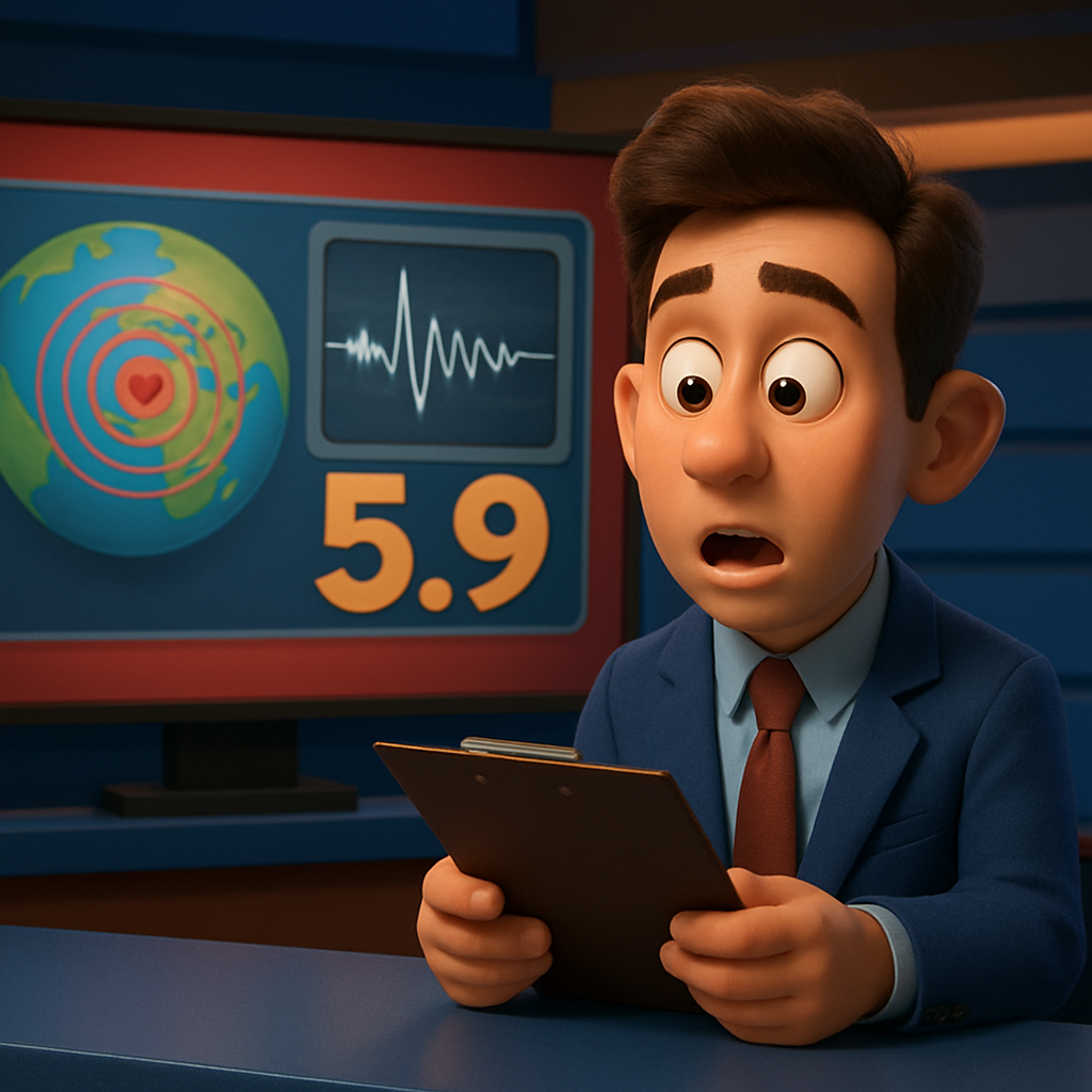 Новый рекорд дня - магнитуда 5