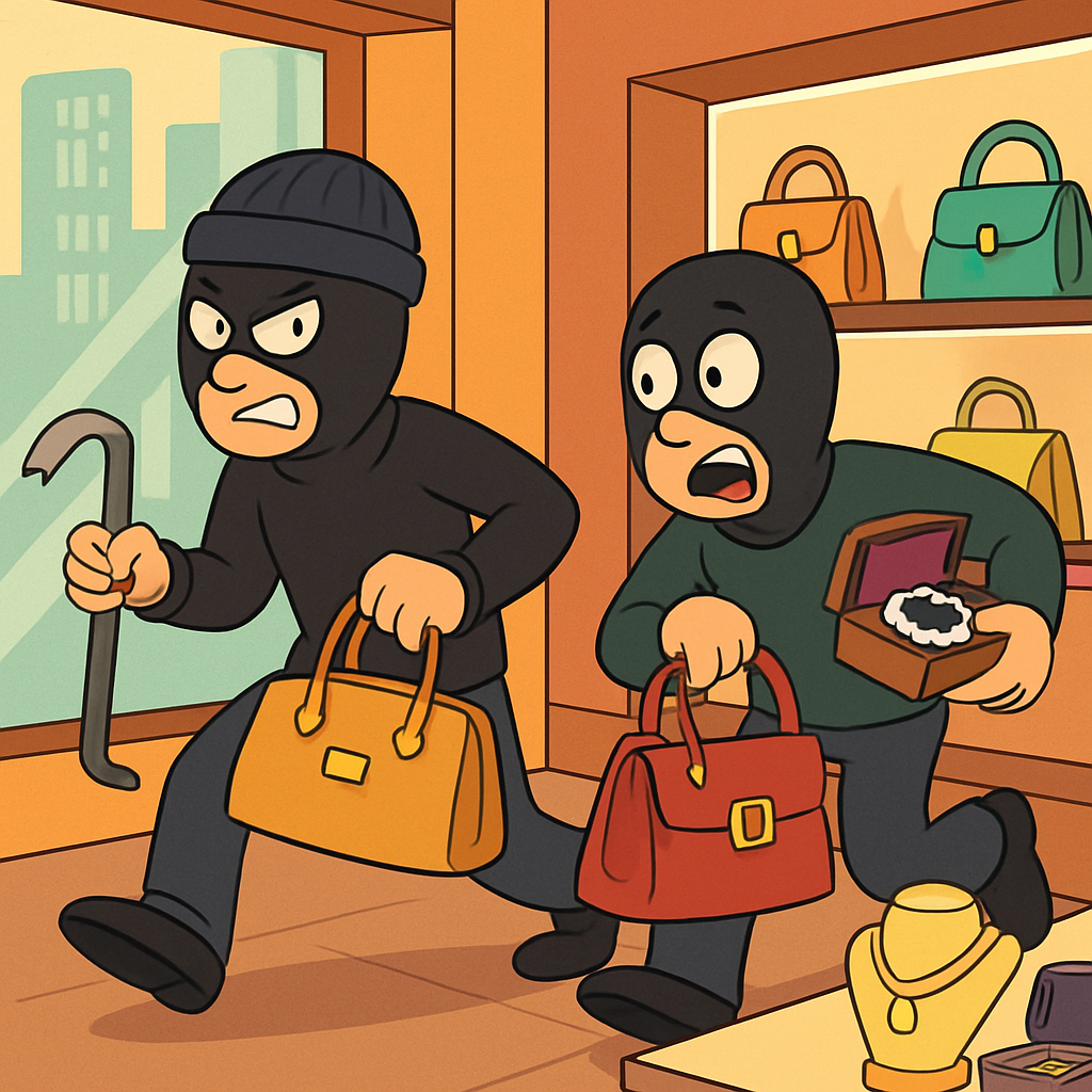 Два грабителя в масках напали на магазин дизайнерских сумок в центре Лимассола, похитив ценные сумки и ювелирные изделия