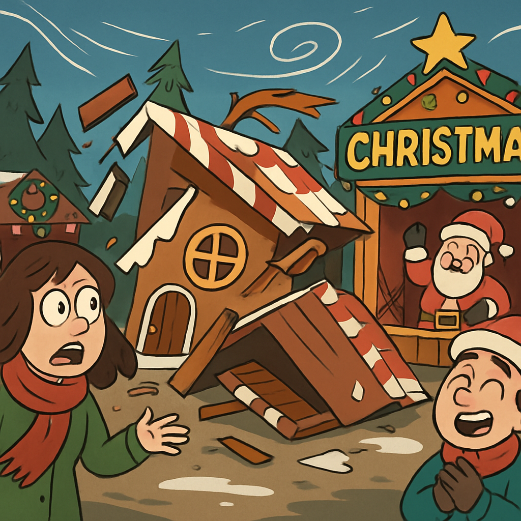 Strong winds damaged some of the Christmas village structures in Pano Platres; however, the village will continue to operate as usual, and visitors will be able to enjoy the festive program and atmosphere from January 2 to January 4