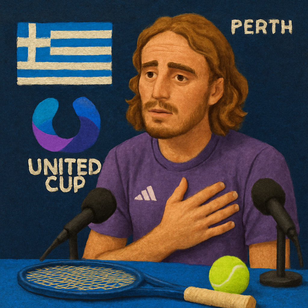 The Greek tennis player and former world number three opened his heart at a press conference ahead of the start of the United Cup in Perth, Australia
