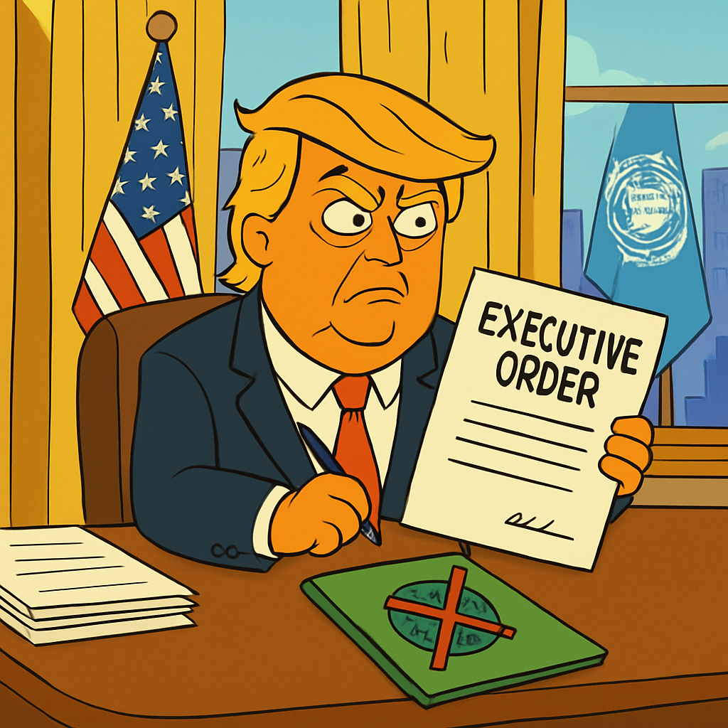 President Trump signed an executive order suspending US participation in 66 UN agencies, including the UN climate treaty, marking a major retreat from global cooperation