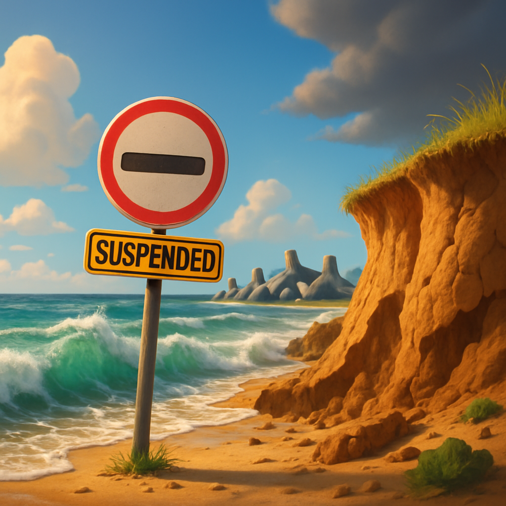 The environmental management of Cyprus has suspended the project to build breakwaters on the coast of Larnaca (from Kiti to the airport)