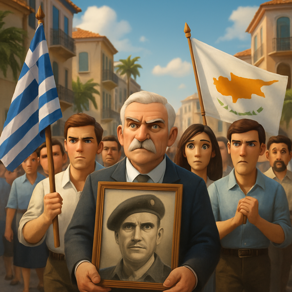 A march in memory of General Georgios Grivas has begun in Limassol