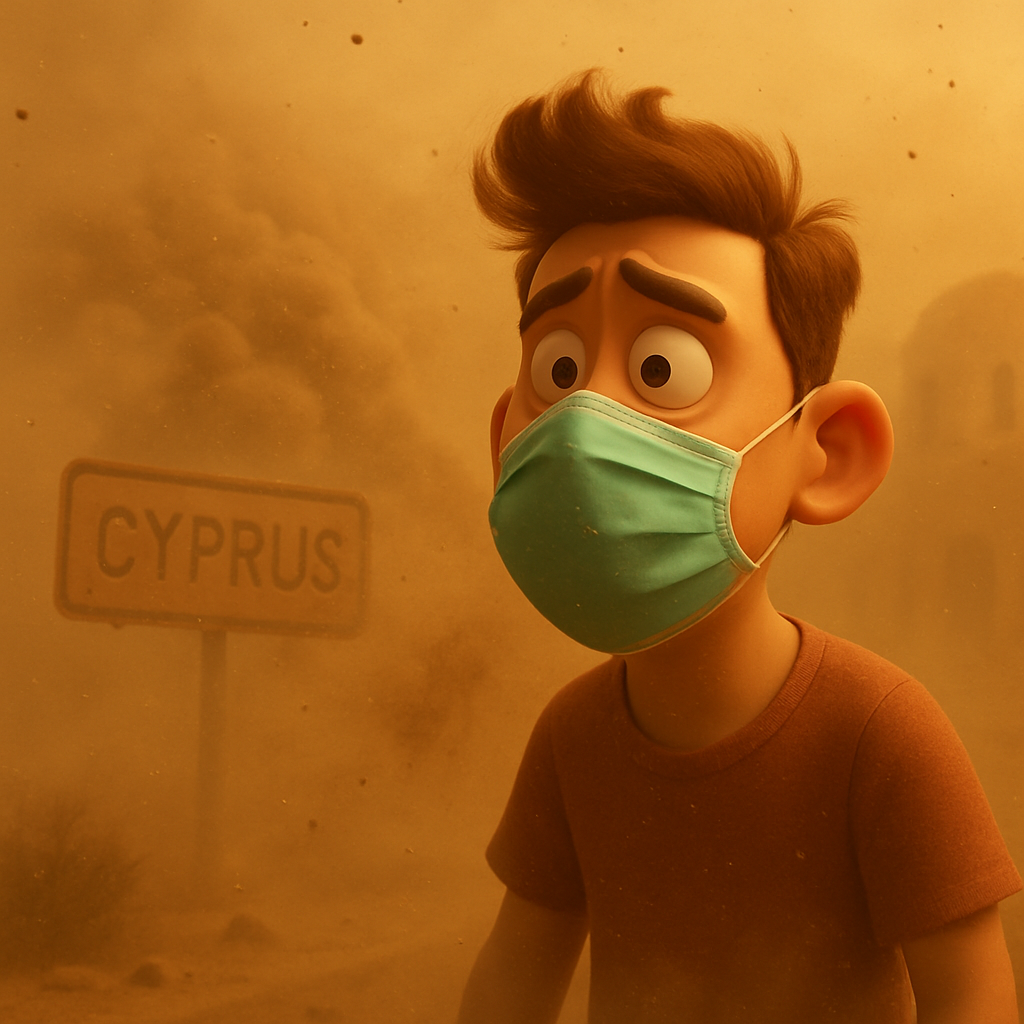 An extreme dust emission has been recorded in Cyprus: the concentration in the air reached 750 µg/m³, which is 15 times above the norm (50 µg/m³)