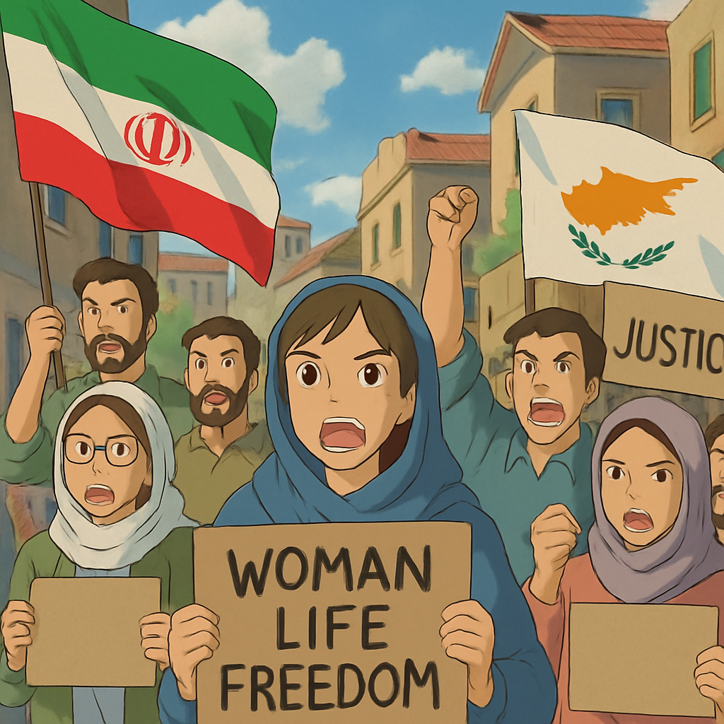 Members of the Iranian community in Cyprus are urging the Cypriot government to publicly support the protesters and call for accountability for alleged human rights violations