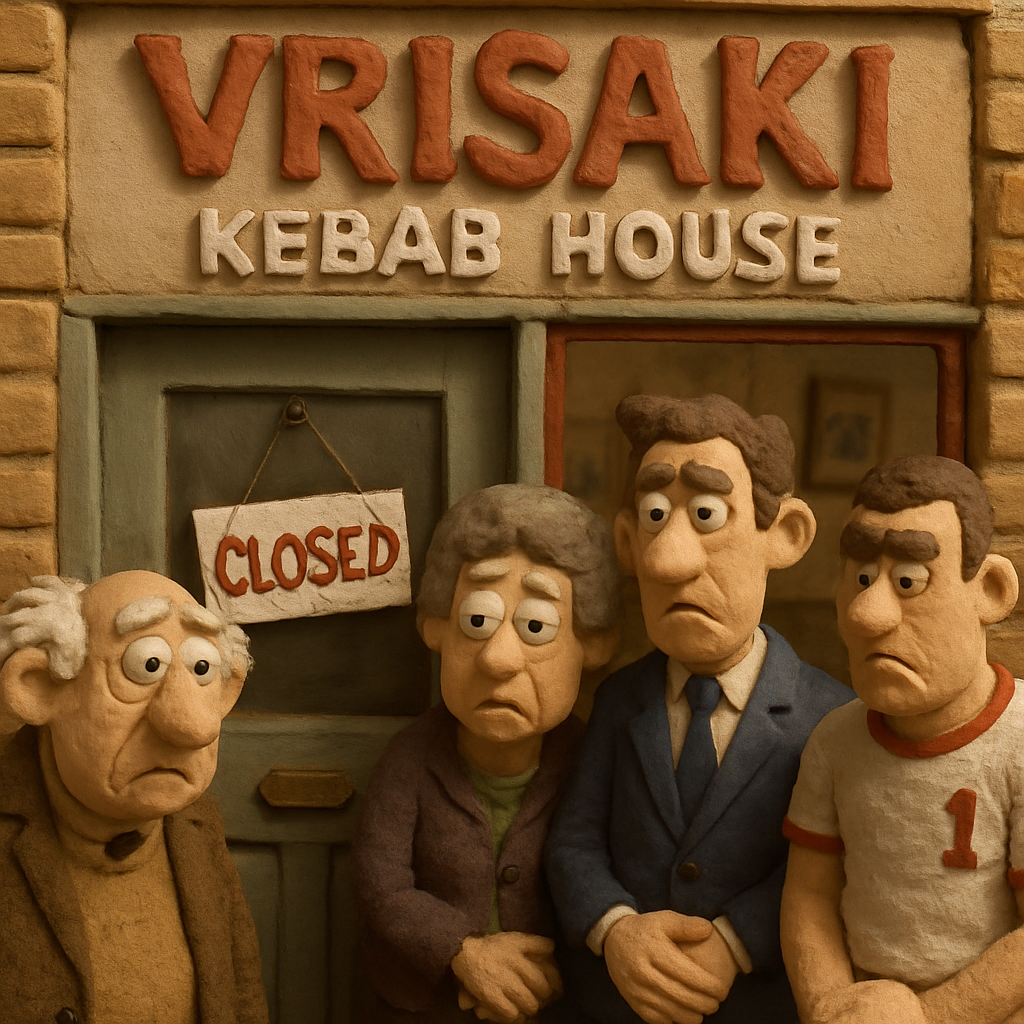 After nearly 50 years of operation, the legendary Cypriot restaurant Vrisaki Kebab House in London, which attracted famous politicians, artists, and athletes, has closed