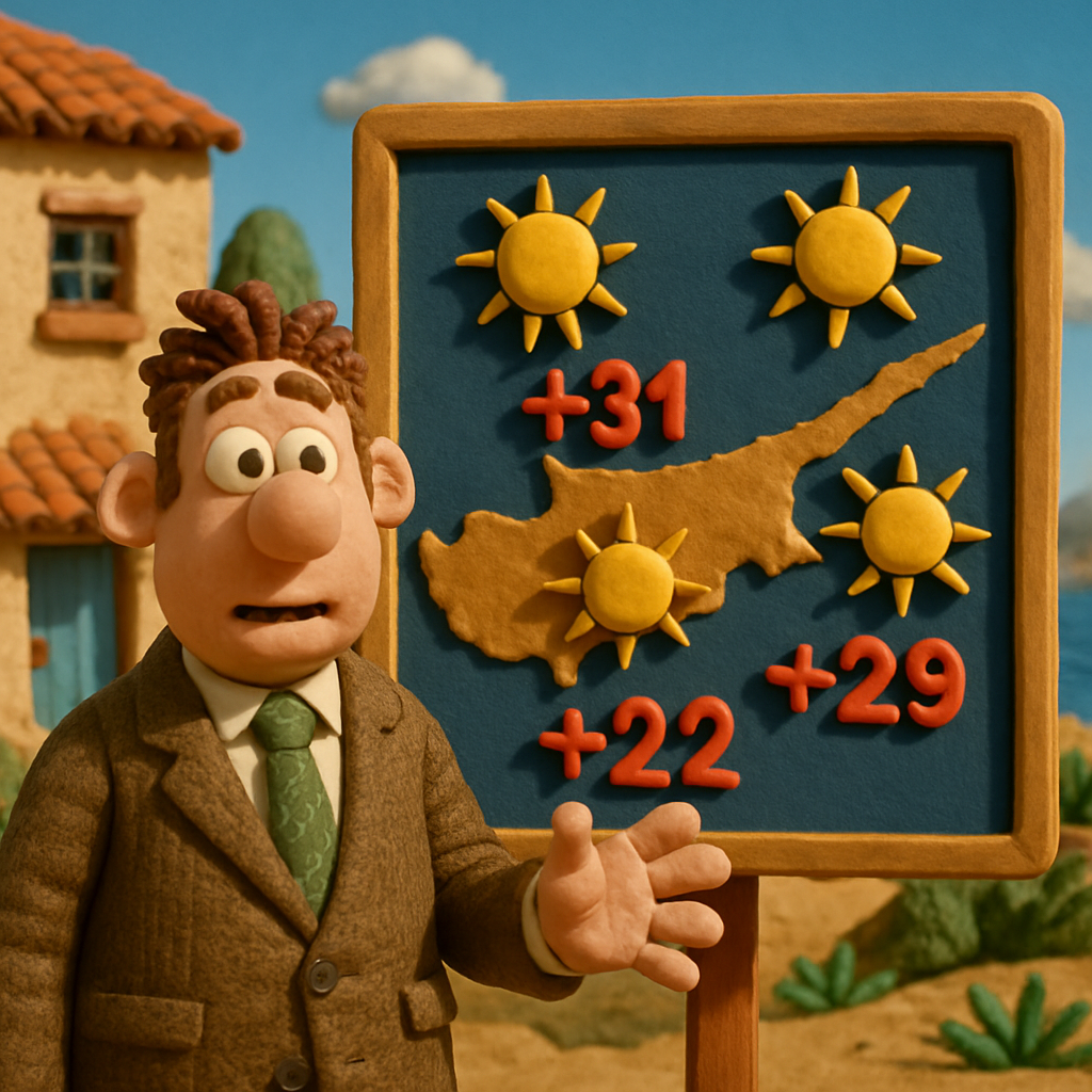 Сегодня на Кипре до +31С в глубине страны, до +29С на побережье и до +22С в горах